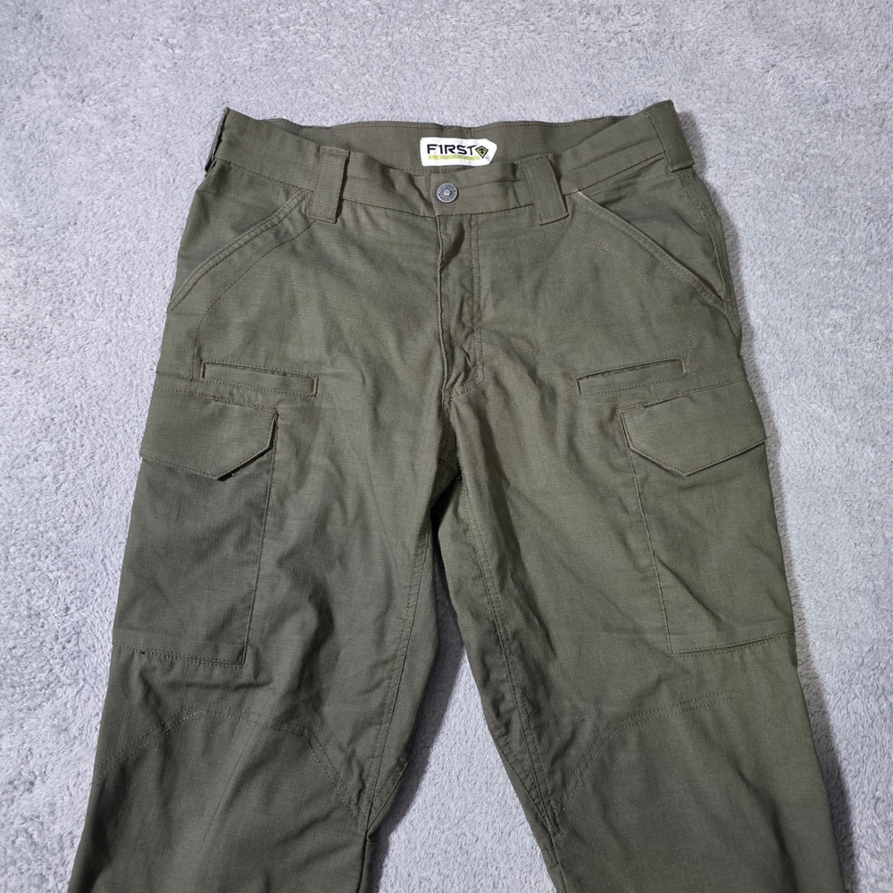 First Tactical Mens 34 V2 Tactical Cargo Pants OD Green Ripstop Utility Duty